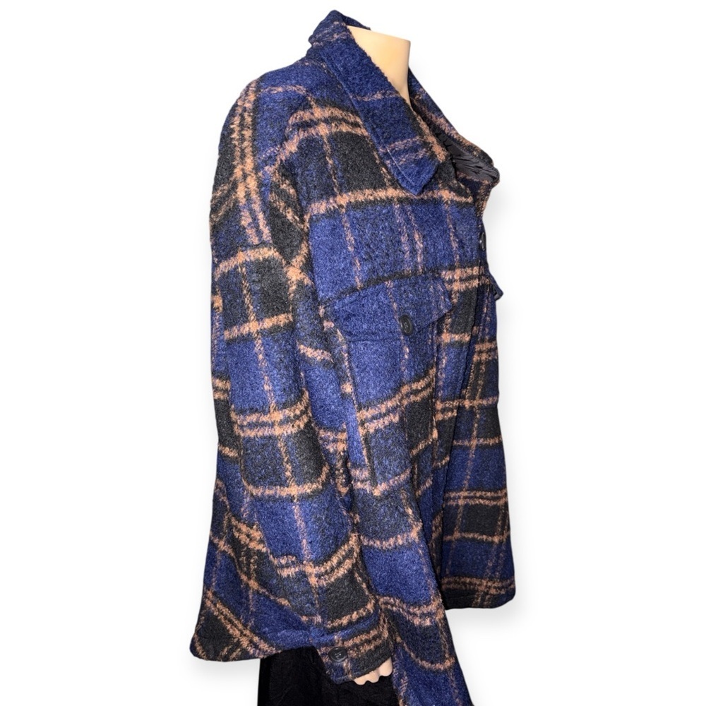NWT Good American women’s plaid oversized shacket size 5/6 - Picture 7 of 15